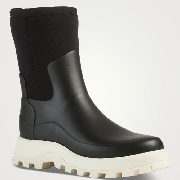 Hunter City Explorer boots - black & white size 9 - Picture 1 of 4